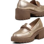 Mocassim Kendwa Couro Ouro Light