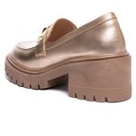 Mocassim Muyuni Couro Ouro Light