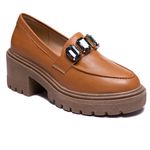 Mocassim Dongwe Couro Caramelo