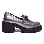 Mocassim Dongwe Couro Inox