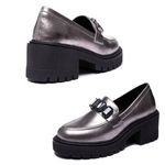 Mocassim Dongwe Couro Inox