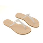Sandália Rasteira Lume Marfim