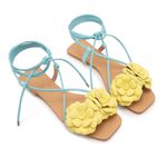 Sandália Rasteira Ibiza Celeste Lima