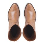 Bota Western Texas Grapevine Couro Croco Camel