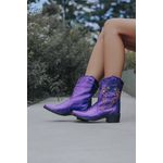 Bota Couro Western Texas Dallas Violeta