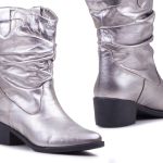 Bota Western Missouri Couro Prata