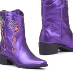 Bota Couro Western Texas Dallas Violeta