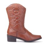 Bota Western Portland Couro Terracota