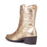 Bota Couro Western Texas Dallas Dourada