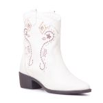 Bota Couro Western Texas Dallas Off White