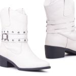 Bota Western Tennessee Lynchburg Couro Off White