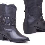 Bota Western Tennessee Lynchburg Couro Preto