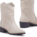 Bota Western Texas Grapevine Couro Croco Gelo