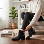 Bota Lira em Couro Preto