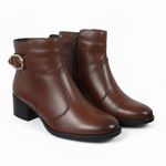 Bota Lira em Couro Madeira