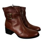 Bota Agatha em Couro Café