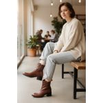 Bota Mavi em Couro Café