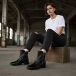 Bota Mavi em Couro Preto