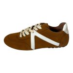 Tenis Retro Eudora Camurça Carvalho com Branco