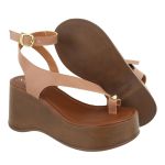 Sandalia Anabela Amanda Mocha Mousse