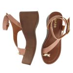 Sandalia Anabela Amanda Mocha Mousse