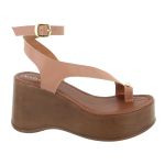 Sandalia Anabela Amanda Mocha Mousse