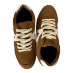 Tenis Retro Eudora Camurça Carvalho com Branco