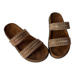 Papete FlatForm Rubi Palmilha em Camurça Dourada