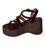 Sandalia Anabela Lua Camurça Terra