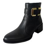 Bota Agatha em Couro Preto