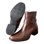 Bota Elisa em Couro Café