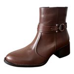 Bota Elisa em Couro Café