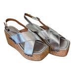 Sandalia Anabela Prata