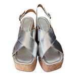 Sandalia Anabela Prata