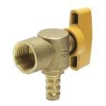 REGISTRO VÁLVULA ESFERA GÁS ANGULAR 90 ROSCA 1/2 X 3/8 BICO