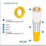 TUBO PEX GÁS 16MM MULTICAMADAS ALUMÍNIO VIAPRESS (Valor referente a 1 metro)