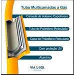 TUBO PEX GÁS 16MM MULTICAMADAS ALUMÍNIO VIAPRESS (Valor referente a 1 metro)