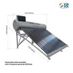 CONJUNTO ACOPLADO 350 LTS 24 TUBOS -AÇO 316