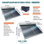 ACOPLADO A VÁCUO 30 TUBOS 530L AÇO 316