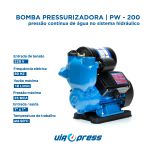 BOMBA DE PRESSURIZAÇÃO PW-200 VIAPRESS