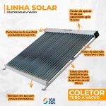 COLETOR A VÁCUO 30 TUBOS ALTA PRESSÃO