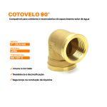COTOVELO 90° LATÃO 1” – 25,4mm ViaPress