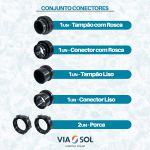 KIT FECHAMENTO AQUECEDOR SOLAR PISCINA COLETOR PLACA ROSCA