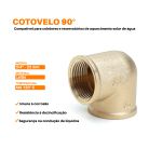 COTOVELO 90° LATÃO 3/4” – 22mm ViaPress