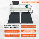KIT AQUECEDOR SOLAR 300 LTS COMPLETO BOILER COLETOR SUPORTE S/ APOIO ELÉTRICO 