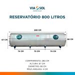 RESERVATÓRIO TÉRMICO 800 LTS AP AÇO 316