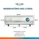 RESERVATÓRIO TÉRMICO 600 LTS AP AÇO 316