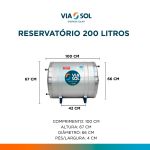 RESERVATÓRIO TÉRMICO 200 LTS AP AÇO 316