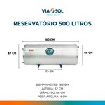 RESERVATÓRIO 500 LTS AP AÇO 316 + ANODO + LUVA