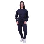 Conjunto Moletom Plus Size Liso Fechado Azul Marinho